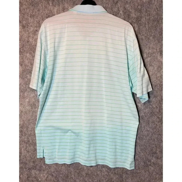 Peter Millar Vintage Striped Blue Polo Large - Picture 3 of 3